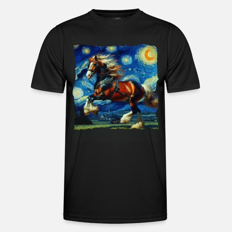 Cheval de la Comté, Nuit étoilée T-shirt sport Homme