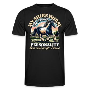 Dicton du cheval de la Comté Cheval de la Comté - T-shirt sport Homme - noir - Devant - AI Model Male 178 dark (178cm)
