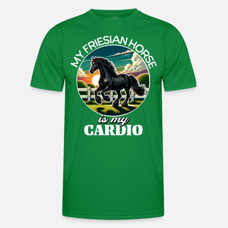 Cheval frison Pferd T-shirt sport Homme
