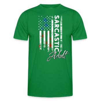 Sarkastischer Erwachsener - Männer Funktions-T-Shirt - Kelly Green - Vorne - AI Model Male 178 dark (178cm)