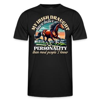 Irish Draft Horse Sayings Irish Draught - Men's Functional T-Shirt - black - Front - AI Model Male 178 dark (178cm)