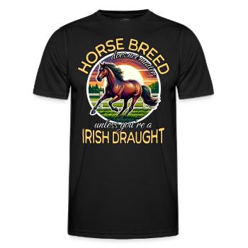 Cheval de trait irlandais de trait irlandais - T-shirt sport Homme - noir - Devant - AI Model Male 178 dark (178cm)