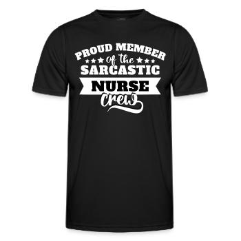 Krankenschwester Sarkasmus - Männer Funktions-T-Shirt - Schwarz - Vorne - AI Model Male 178 dark (178cm)