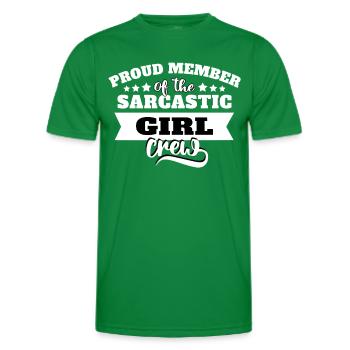 Girl Sarcasm - Men's Functional T-Shirt - kelly green - Front - AI Model Male 178 dark (178cm)