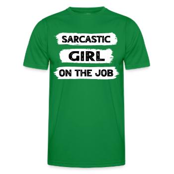 Sarcasm Girl - Men's Functional T-Shirt - kelly green - Front - AI Model Male 178 dark (178cm)