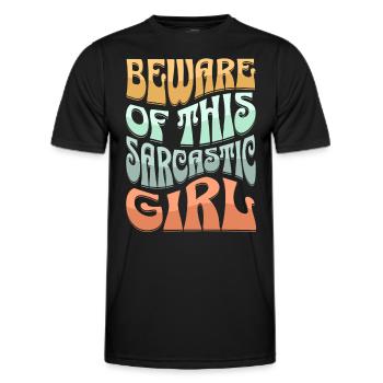 Sarcastique Fille Sarcastique - T-shirt sport Homme - noir - Devant - AI Model Male 178 dark (178cm)
