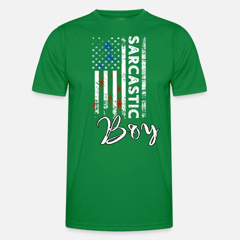 Sarkastischer Junge Männer Funktions-T-Shirt