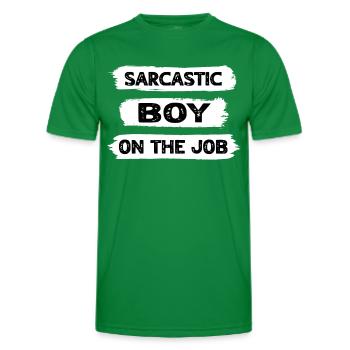 Sarcasm Boy - Men's Functional T-Shirt - kelly green - Front - AI Model Male 178 dark (178cm)
