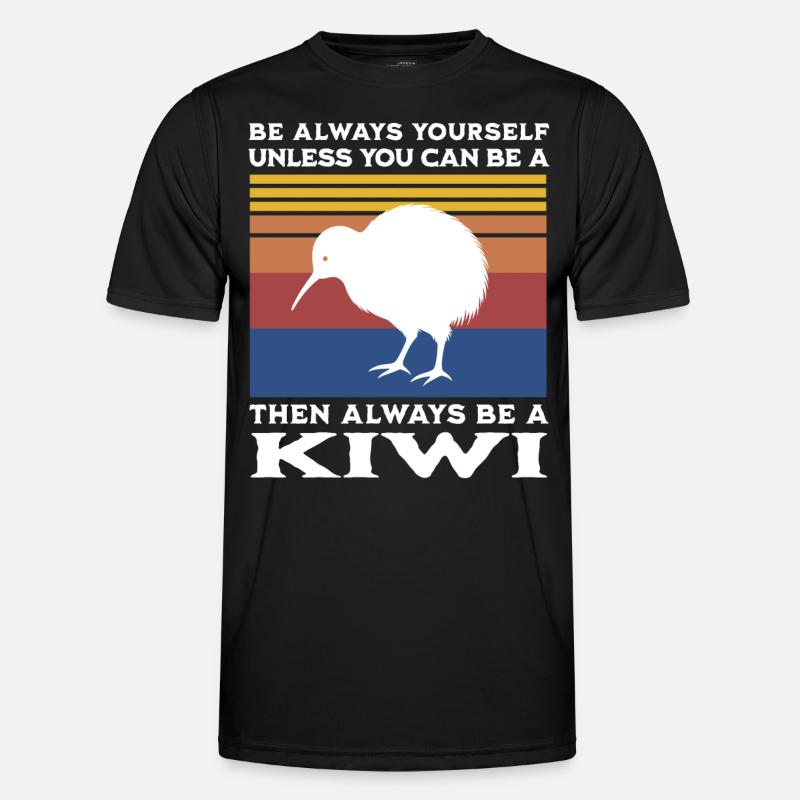 Kiwi Vogel Spruch - Männer Funktions-T-Shirt - Schwarz