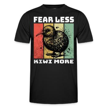 Kiwi Neuseeland Kiwi - Männer Funktions-T-Shirt - Schwarz - Vorne - AI Model Male 178 dark (178cm)