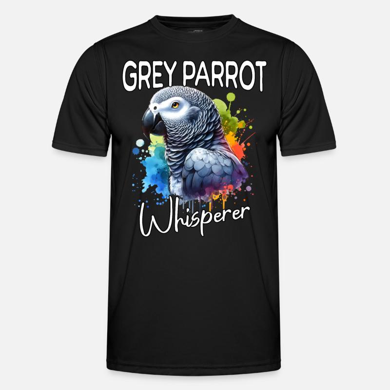 Grey Parrot Whisperer Men's Functional T-Shirt