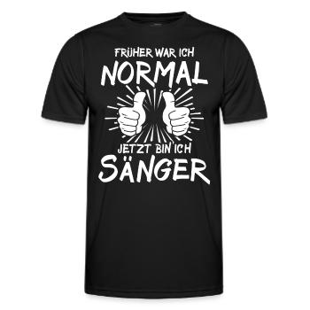 Singer - Men's Functional T-Shirt - black - Front - AI Model Male 178 dark (178cm)