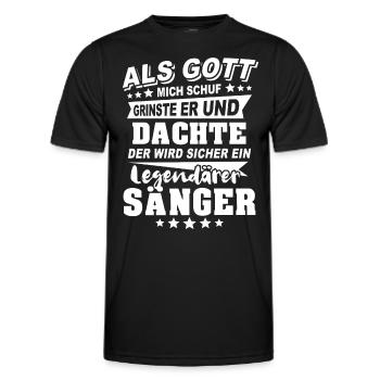 Singer - Men's Functional T-Shirt - black - Front - AI Model Male 178 dark (178cm)