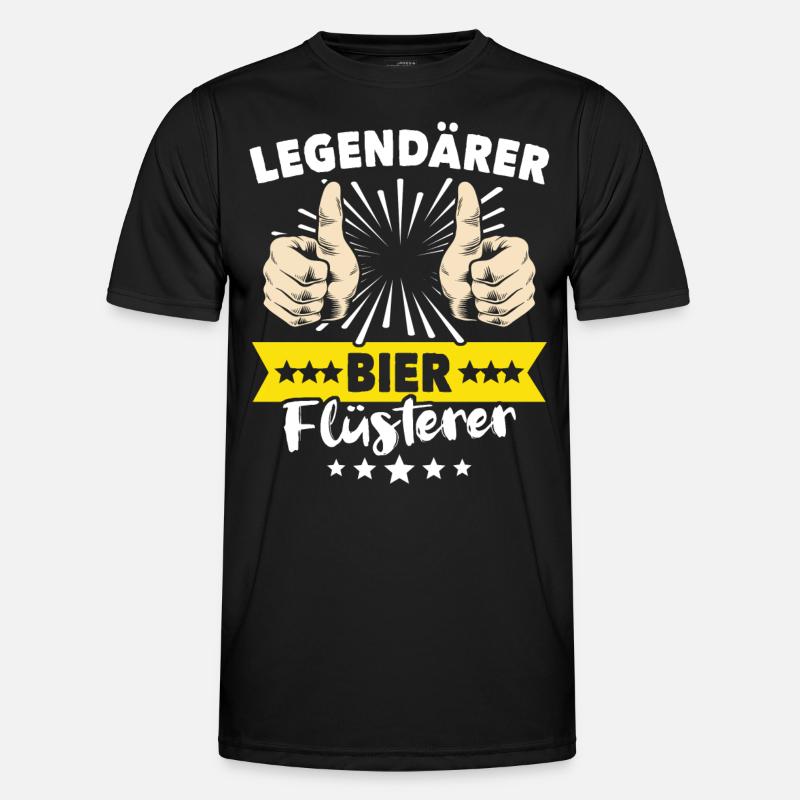 Bier Sprüche - Männer Funktions-T-Shirt - Schwarz