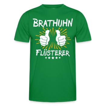 Dicton poulet rôti - T-shirt sport Homme - vert - Devant - AI Model Male 178 dark (178cm)