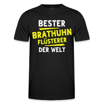 Cadeau de poulet rôti - T-shirt sport Homme - noir - Devant - AI Model Male 178 dark (178cm)