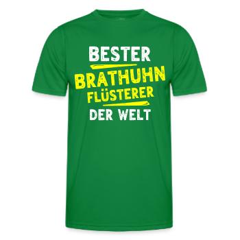 Roast chicken gift - Men's Functional T-Shirt - kelly green - Front - AI Model Male 178 dark (178cm)