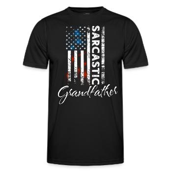 Sarkastischer Grossvater - Männer Funktions-T-Shirt - Schwarz - Vorne - AI Model Male 178 dark (178cm)