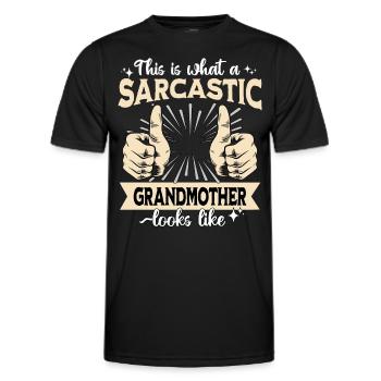 Sarcastic Grandmother Sarcasm - Men's Functional T-Shirt - black - Front - AI Model Male 178 dark (178cm)