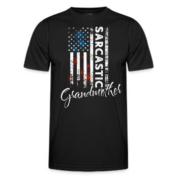 Sarkastische Grossmutter - Männer Funktions-T-Shirt - Schwarz - Vorne - AI Model Male 178 dark (178cm)