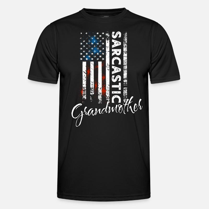Sarkastische Grossmutter - Männer Funktions-T-Shirt - Schwarz