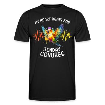 Gelbkopfsittich Herzlinie - Männer Funktions-T-Shirt - Schwarz - Vorne - AI Model Male 178 dark (178cm)