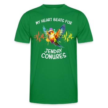 Gelbkopfsittich Herzlinie - Männer Funktions-T-Shirt - Kelly Green - Vorne - AI Model Male 178 dark (178cm)