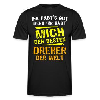 Dreher Gift - T-shirt sport Homme - noir - Devant - AI Model Male 178 dark (178cm)