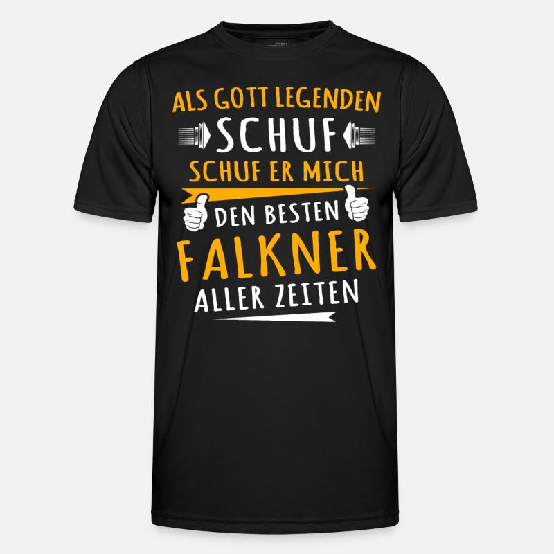 Falkner - Männer Funktions-T-Shirt - Schwarz