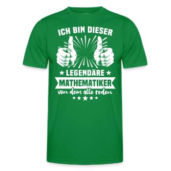 Mathematician Legend - Men's Functional T-Shirt - kelly green - Front - AI Model Male 178 dark (178cm)