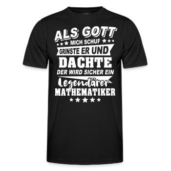 Mathematiker - Männer Funktions-T-Shirt - Schwarz - Vorne - AI Model Male 178 dark (178cm)