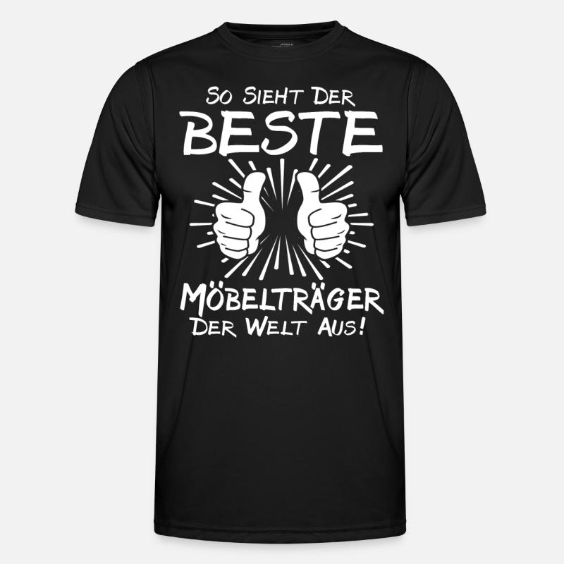 Bester Möbelträger - Männer Funktions-T-Shirt - Schwarz