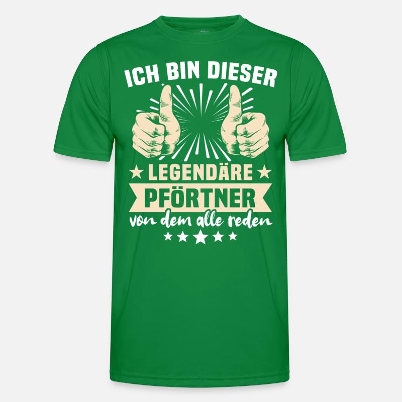 Pförtner Sprüche Männer Funktions-T-Shirt