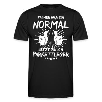 Parquet layers - Men's Functional T-Shirt - black - Front - AI Model Male 178 dark (178cm)