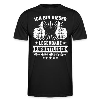 Parquet Layer Legend - Men's Functional T-Shirt - black - Front - AI Model Male 178 dark (178cm)