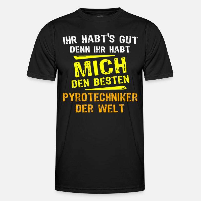 pyrotepyrotechnician gift Men's Functional T-Shirt