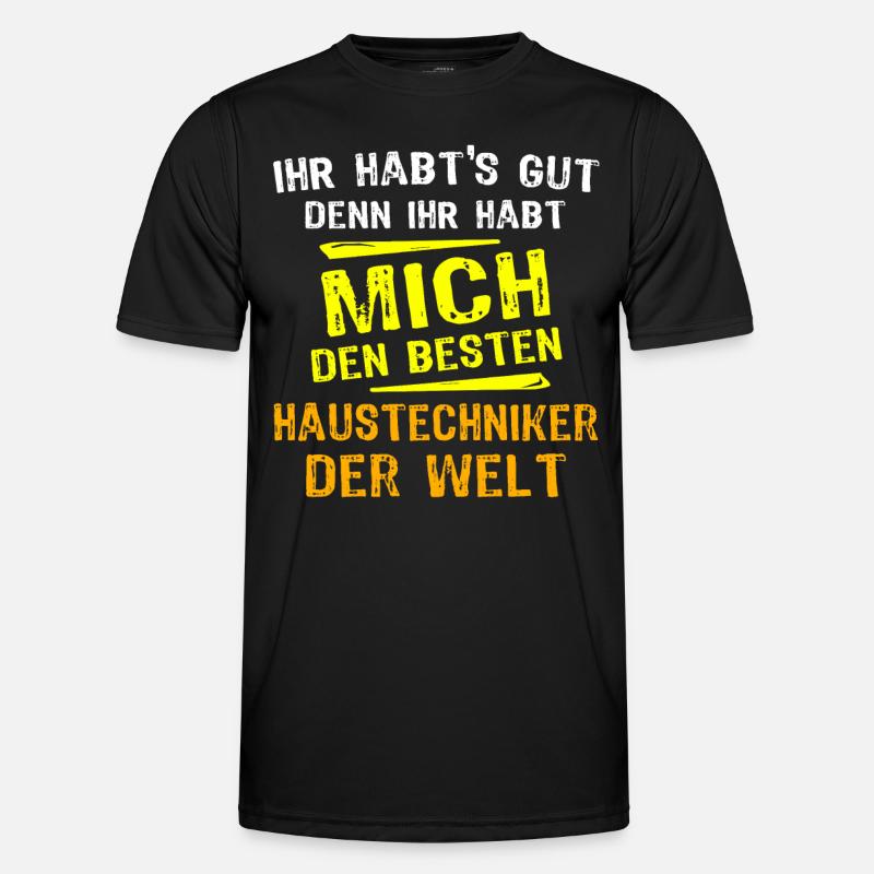 House Technician Gift - Men's Functional T-Shirt - black