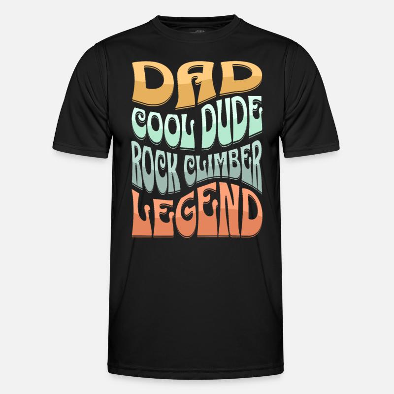Dad Climber - Men's Functional T-Shirt - black