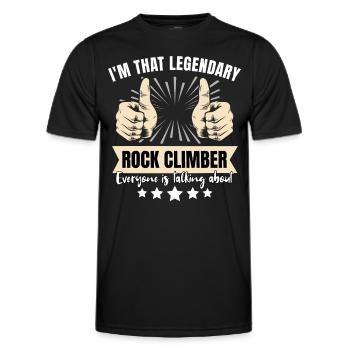 Grimpeur légendaire - T-shirt sport Homme - noir - Devant - AI Model Male 178 dark (178cm)