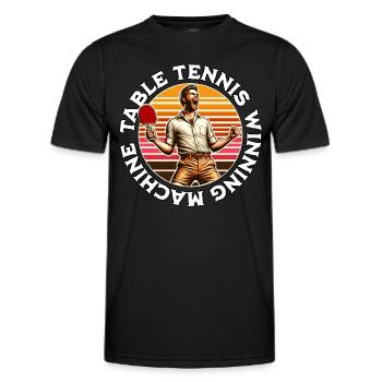 Table Tennis Gewinner - Männer Funktions-T-Shirt - Schwarz - Vorne - AI Model Male 178 dark (178cm)