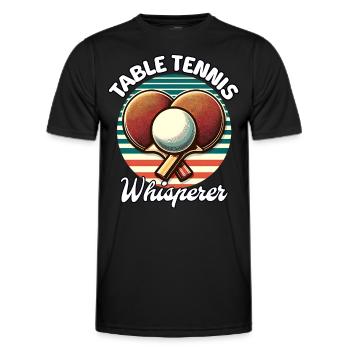 Table Tennis Whisperer - Männer Funktions-T-Shirt - Schwarz - Vorne - AI Model Male 178 dark (178cm)