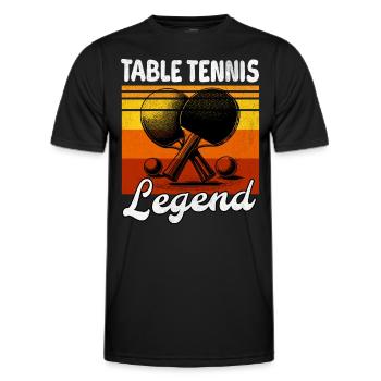 Table Tennis Legende Männer - Männer Funktions-T-Shirt - Schwarz - Vorne - AI Model Male 178 dark (178cm)