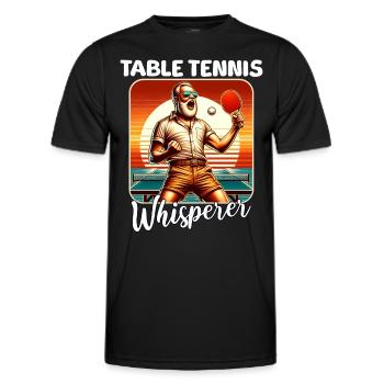 Table Tennis Sprüche - Männer Funktions-T-Shirt - Schwarz - Vorne - AI Model Male 178 dark (178cm)