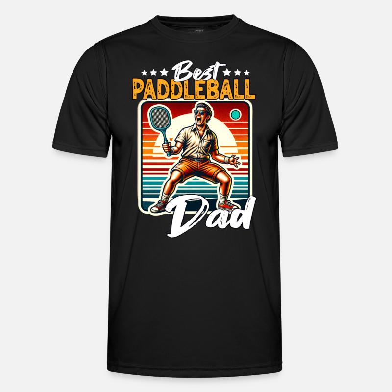 Paddleball Papa Männer Funktions-T-Shirt