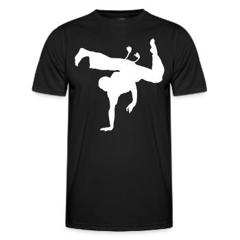 Capoeira Herzlinie - Männer Funktions-T-Shirt - Schwarz - Vorne - AI Model Male 178 dark (178cm)