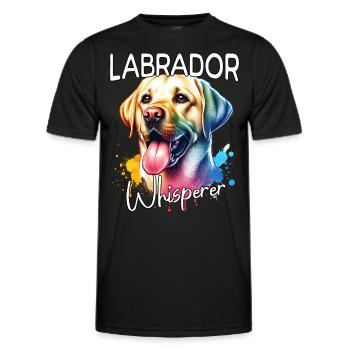 Chuchoteur du Labrador - T-shirt sport Homme - noir - Devant - AI Model Male 178 dark (178cm)