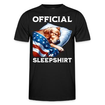 Chemise de nuit Retriever US - T-shirt sport Homme - noir - Devant - AI Model Male 178 dark (178cm)