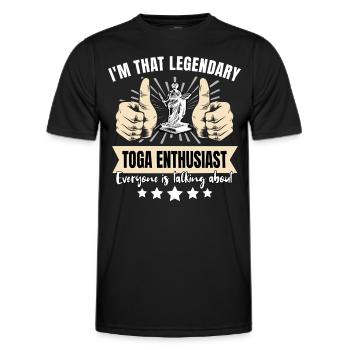 Toge légendaire - T-shirt sport Homme - noir - Devant - AI Model Male 178 dark (178cm)