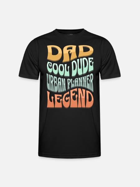 Dad City Planner - Men's Functional T-Shirt - black