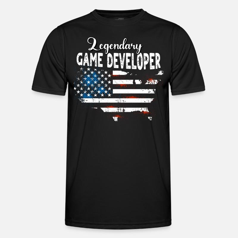 Game Developer US - Men's Functional T-Shirt - black